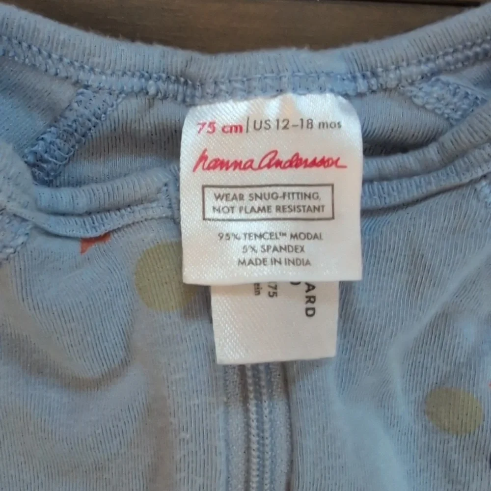 Hanna Andersson 12-18 Month HannaSoft Stretch Moon and Star Print Sleeper